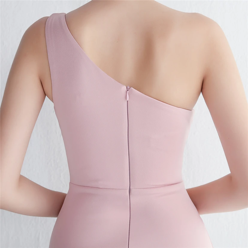 Pressing Beading Craft Toast Dress Long One Shoulder Thank You Banquet Slim Fishtail Skirt Wedding Car Model Exhibition view 16