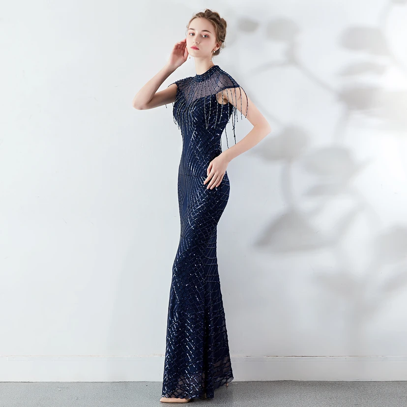 Abendkleid Frühling Langes Meerjungfrauen-Schlankes Bankettkleid für Damen view 12