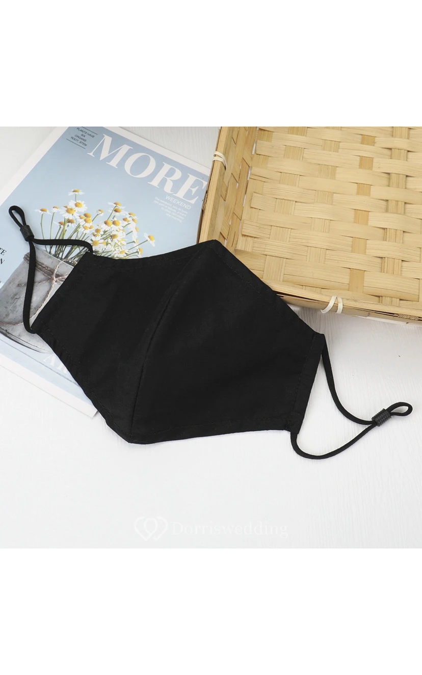 Non-medicial Pure Color And Dark Color Cotton Washable Face Mask In Multiple Colors view 5