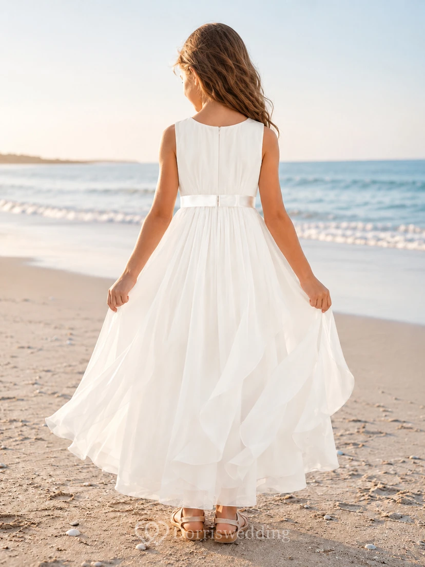 Strandkleid aus Tüll mit schlichtem Oberteil für Blumenmädchen view 2