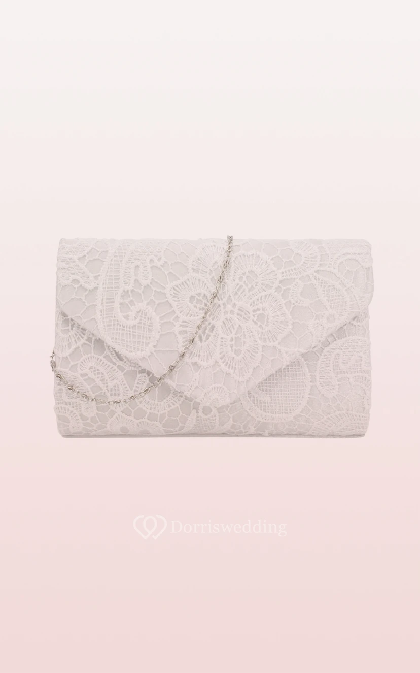 Lace Clutch with Flower view 4