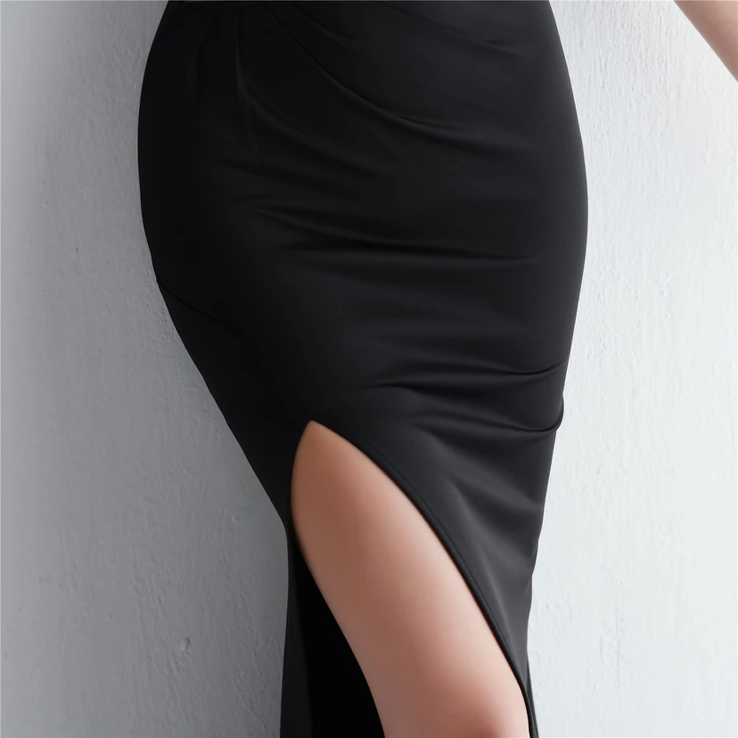 Pressing Beading Craft Toast Dress Long One Shoulder Thank You Banquet Slim Fishtail Skirt Wedding Car Model Exhibition view 72
