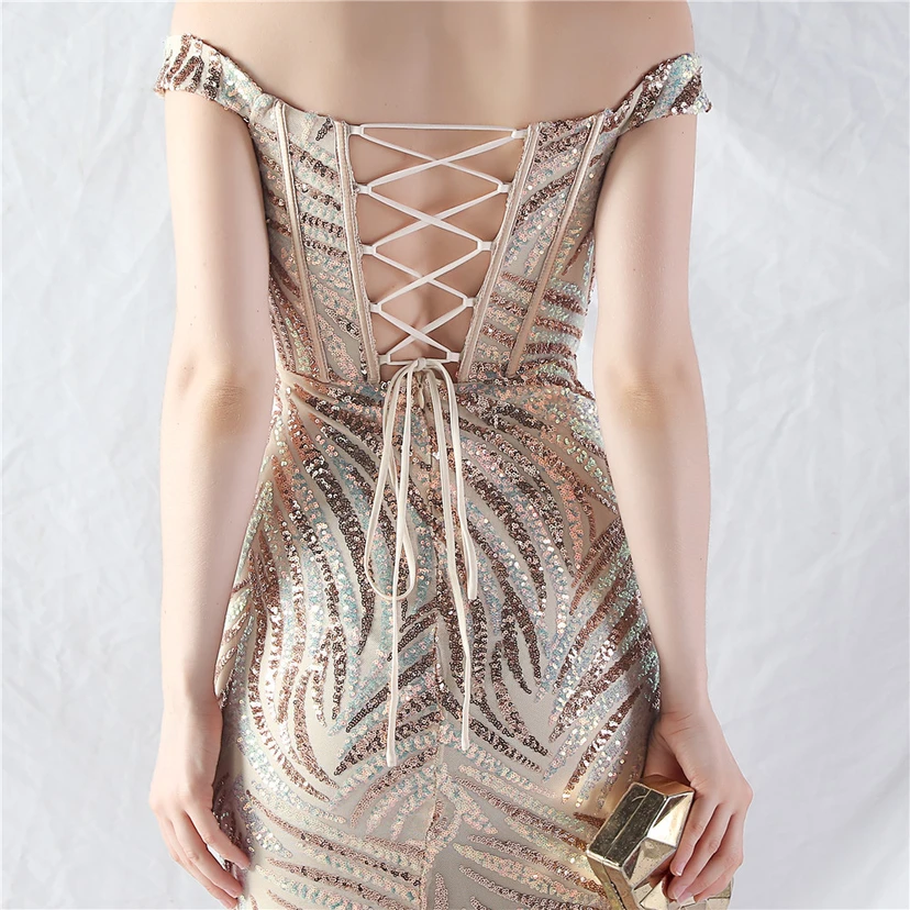 Palace Herringbone Waist Vest High-End Evening Dress view 17