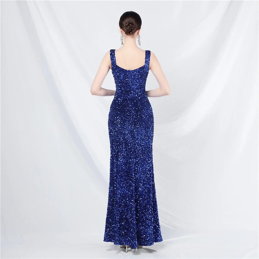 Robes de soirée longues à sequins faites main, magnifiques pour femmes et célébrités view 15