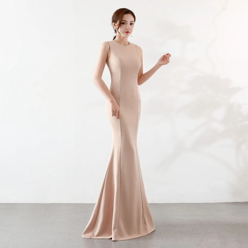 Robe de soirée élégante sirène pour mariée, longue et élégante, idéale pour un banquet ou des fiançailles. Jupe longue pour femme. view 24
