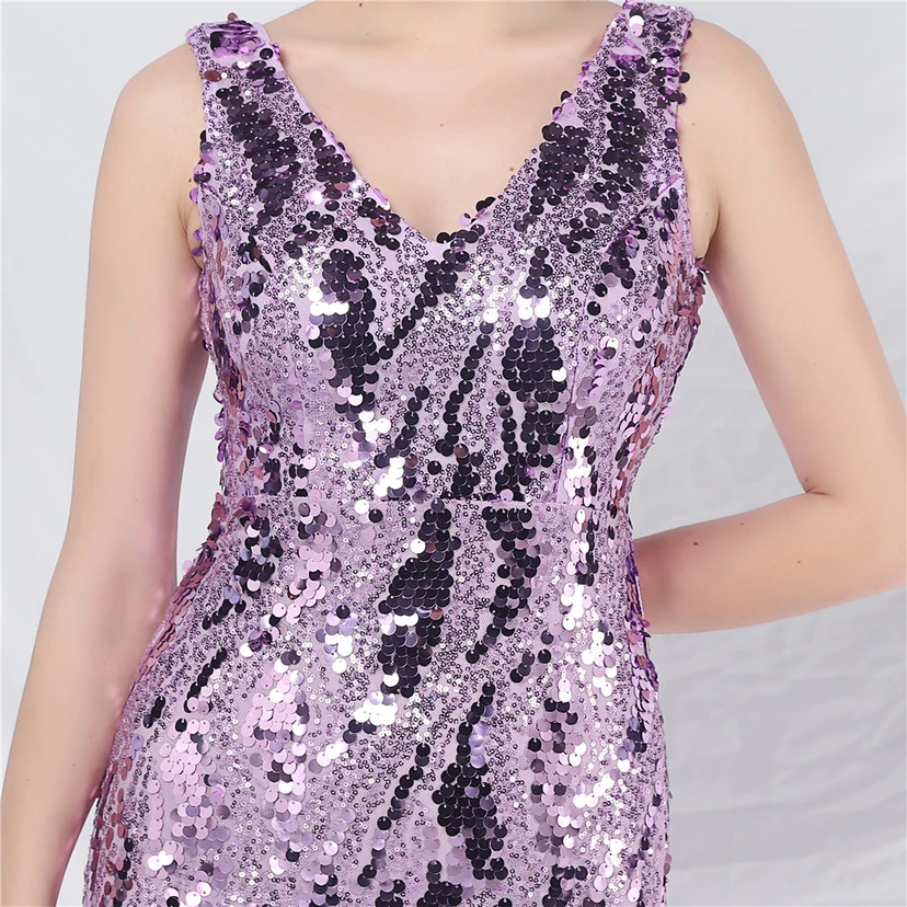 Robe de soirée longue à sequins irisés, nouvelle création view 32