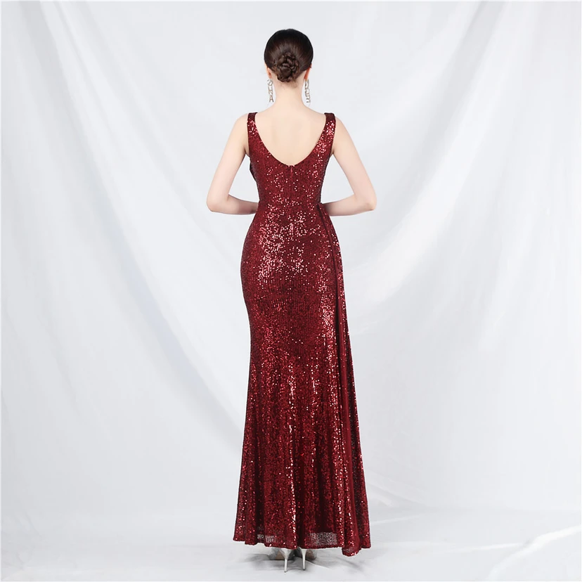 Cross-Border Dress Sequined Ribbon Long Evening Dress view 51