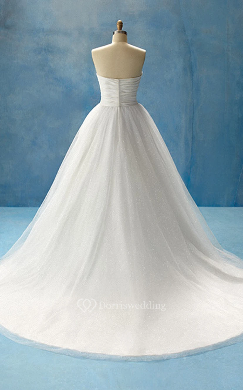Sweetheart Ball Bridal Gown With Crisscross Ruching view 2