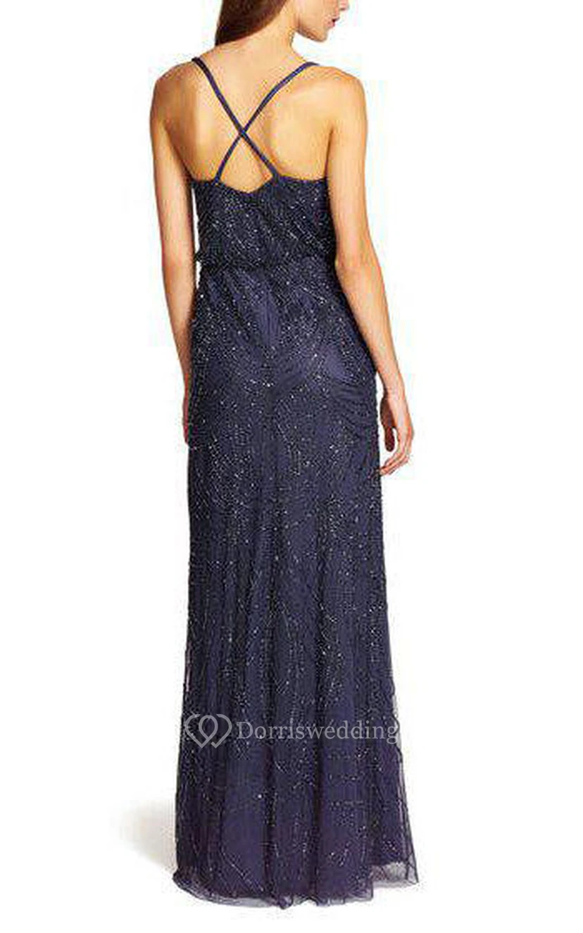 Art Deco Floor-length Bridesmaid Dress view 2