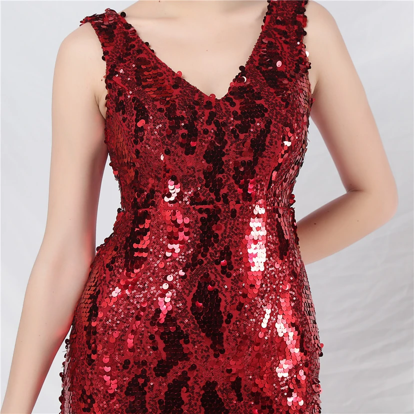 Robe de soirée longue à sequins irisés, nouvelle création view 56
