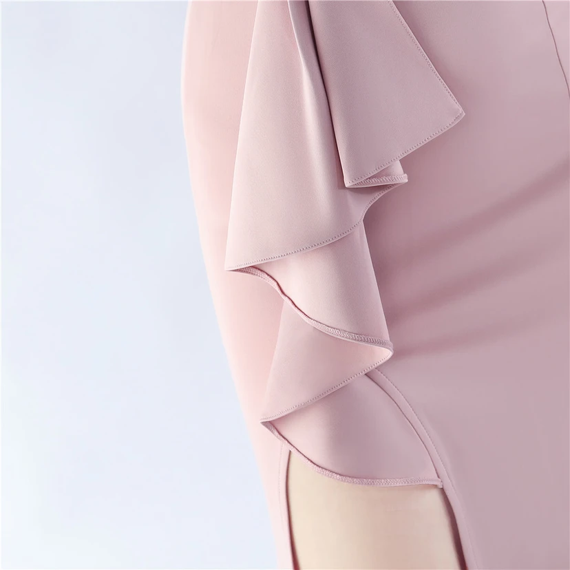 Klassisches langes Abendkleid aus Satin mit One-Shoulder-Ausschnitt view 63