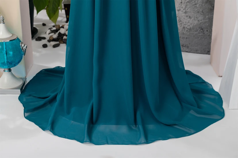 Scoop-neck Sleeveless Floor-length Ink Navy Flowergirl Dress with Lace Top view 4