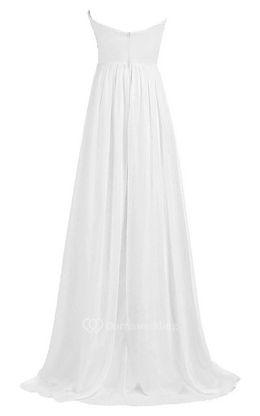 Sweetheart Empire Long Gown With Sequined Bodice view 2