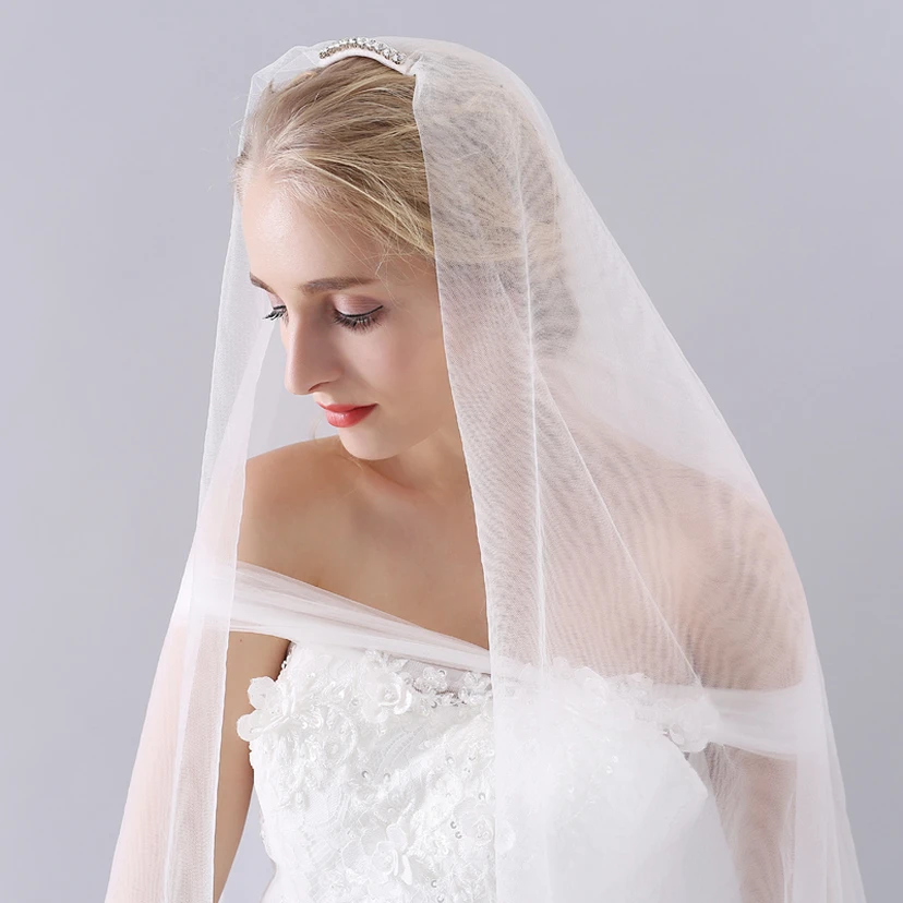 Handmade Two Tier Fingertip Wedding Veil view 3