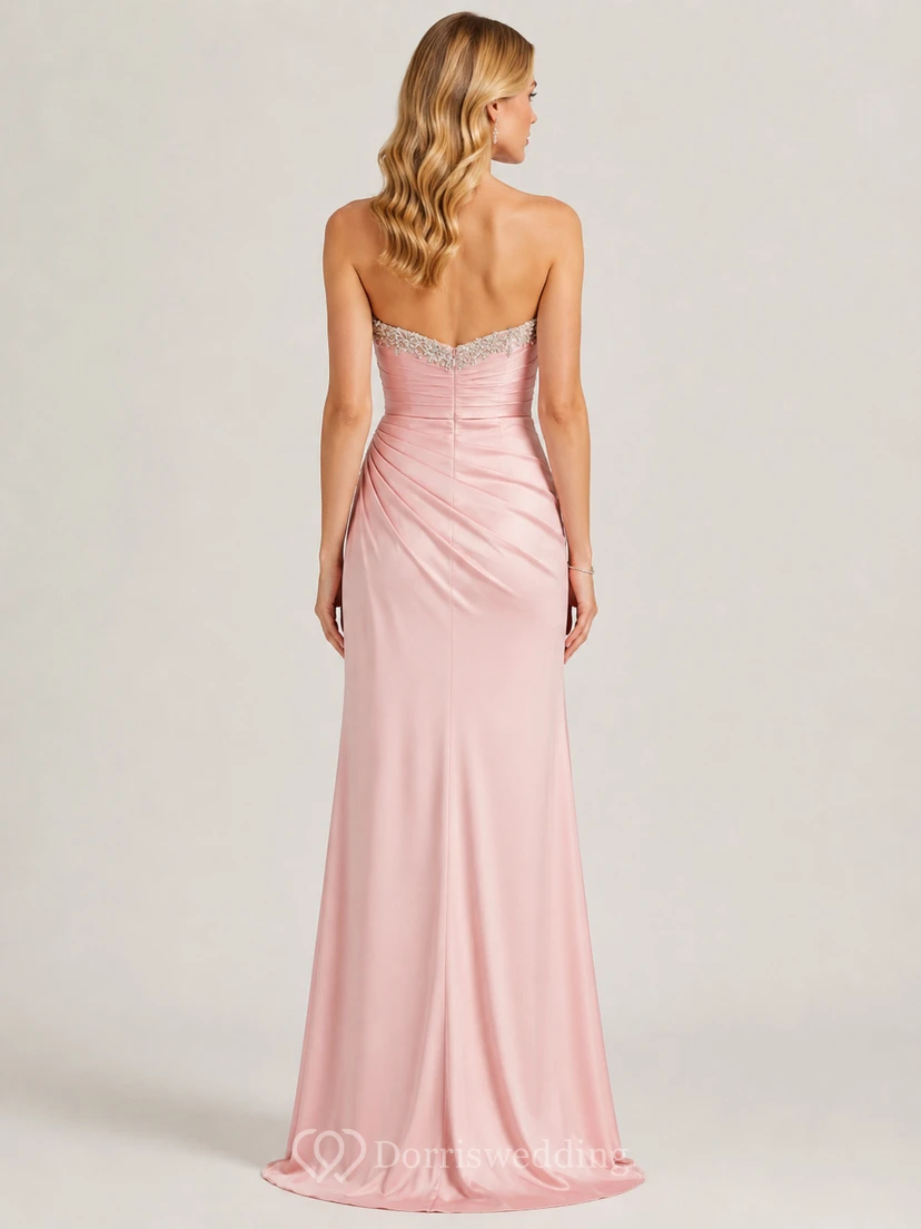 Sheath Sweetheart Chiffon Prom Dress with Ruching view 2