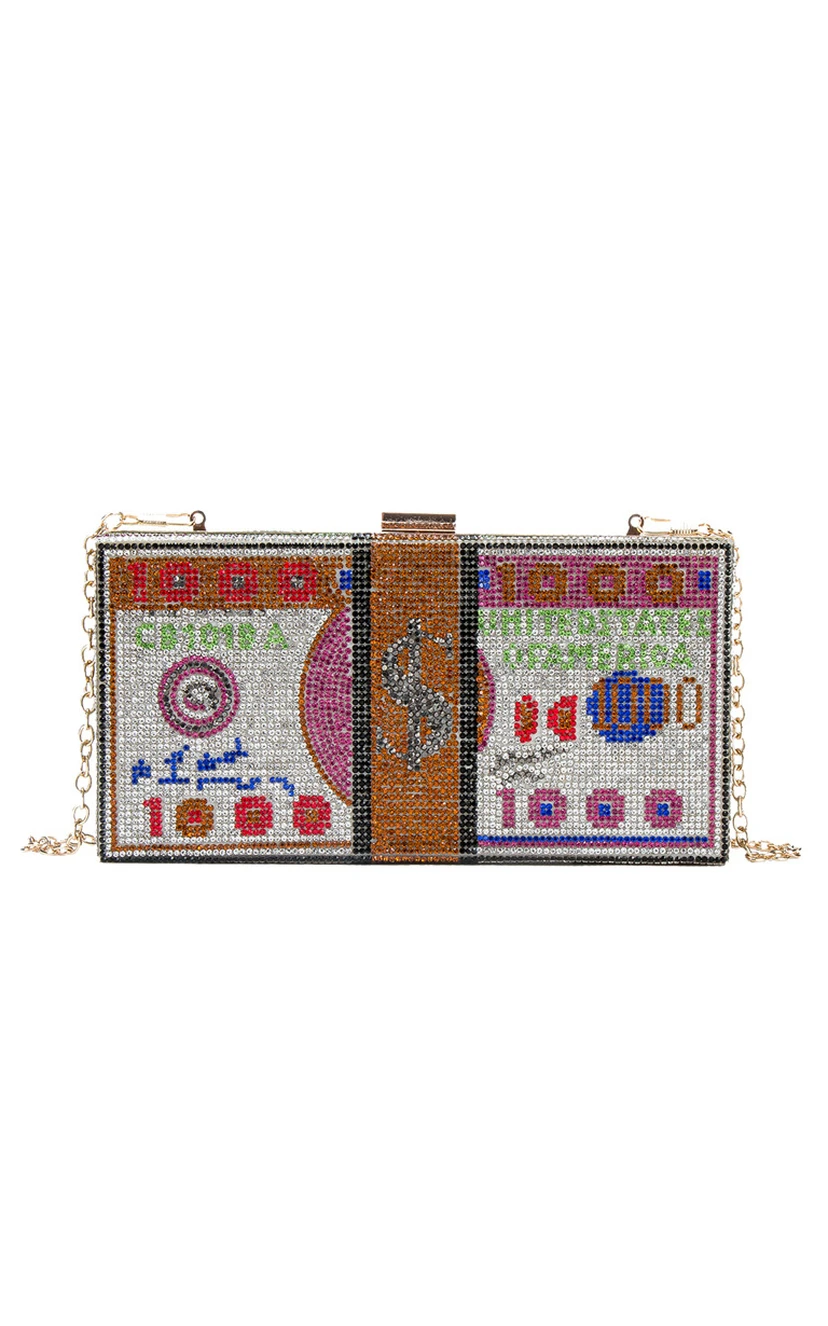 Crystal Metal Snap Clutch view 5