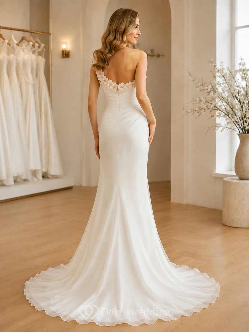 Mermaid Vintage Floral Lace a Elegant Bridal Wedding Dress view 2