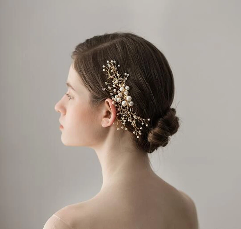 Forest Style Beaded Rhinestone Hair Combs