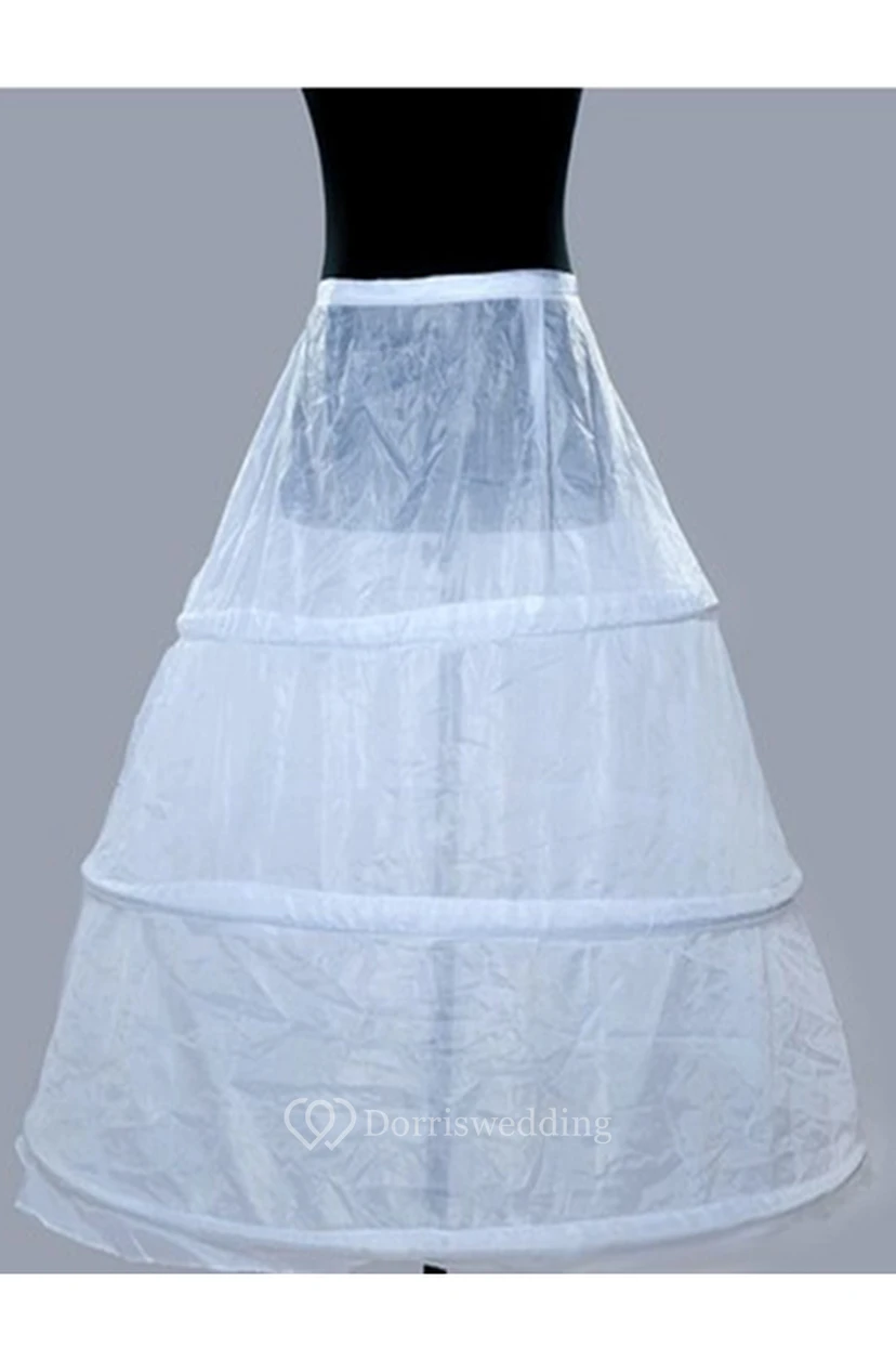 Specials Bride Wedding Petticoat with 3 Bone Steel Ring Straps Waist Skirt Support Lining