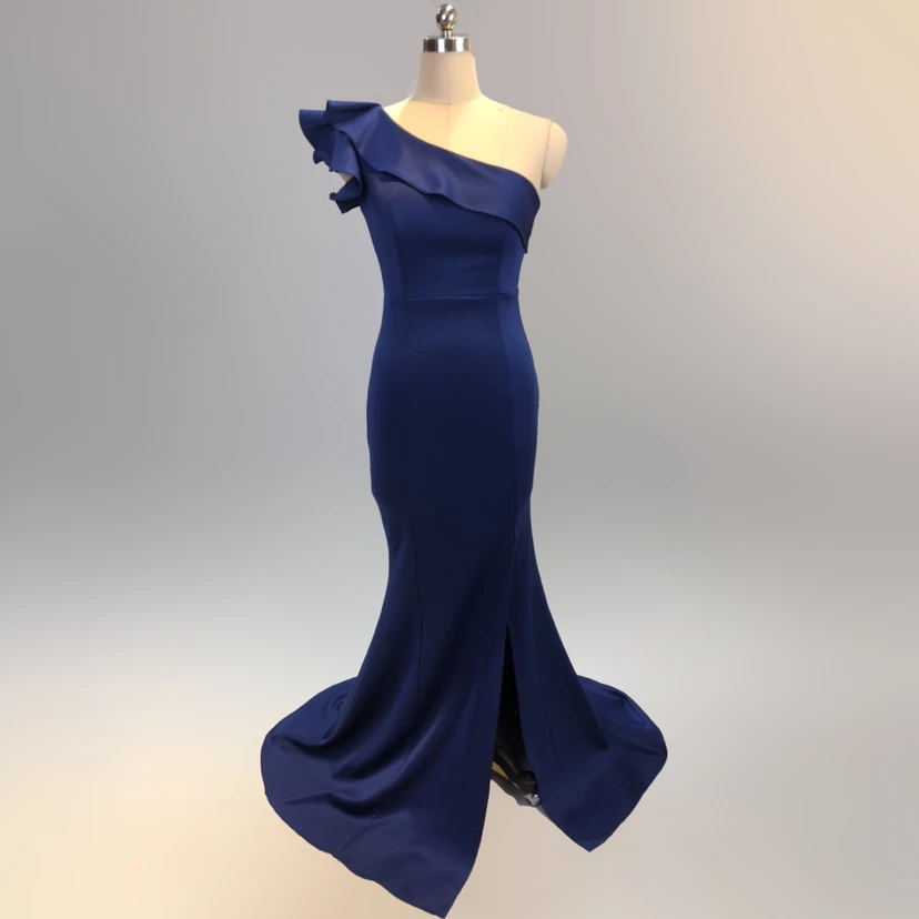 Vestido de noche elegante y distinguido para banquetes, color rosa, largo, sexy y ajustado, estilo cola de pez. view 57