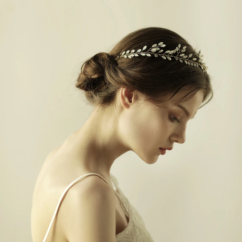 Beautiful Rhinestone Leaf Style Headbands view 2