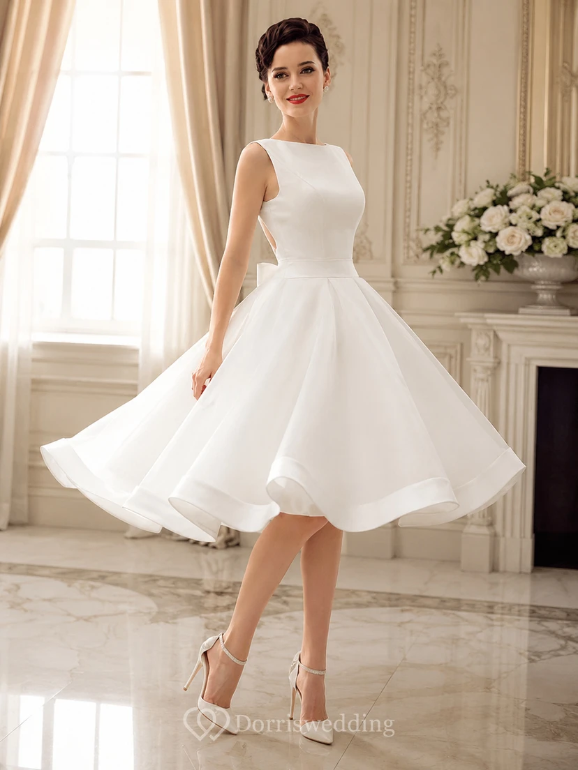 Mini Off-The-Shoulder One-Shoulder Straps Bat Bow Beading Backless Zipper Lace-Up Back Low-V Back Straps Chiffon Tulle Lace Sequins Satin Dress view 5