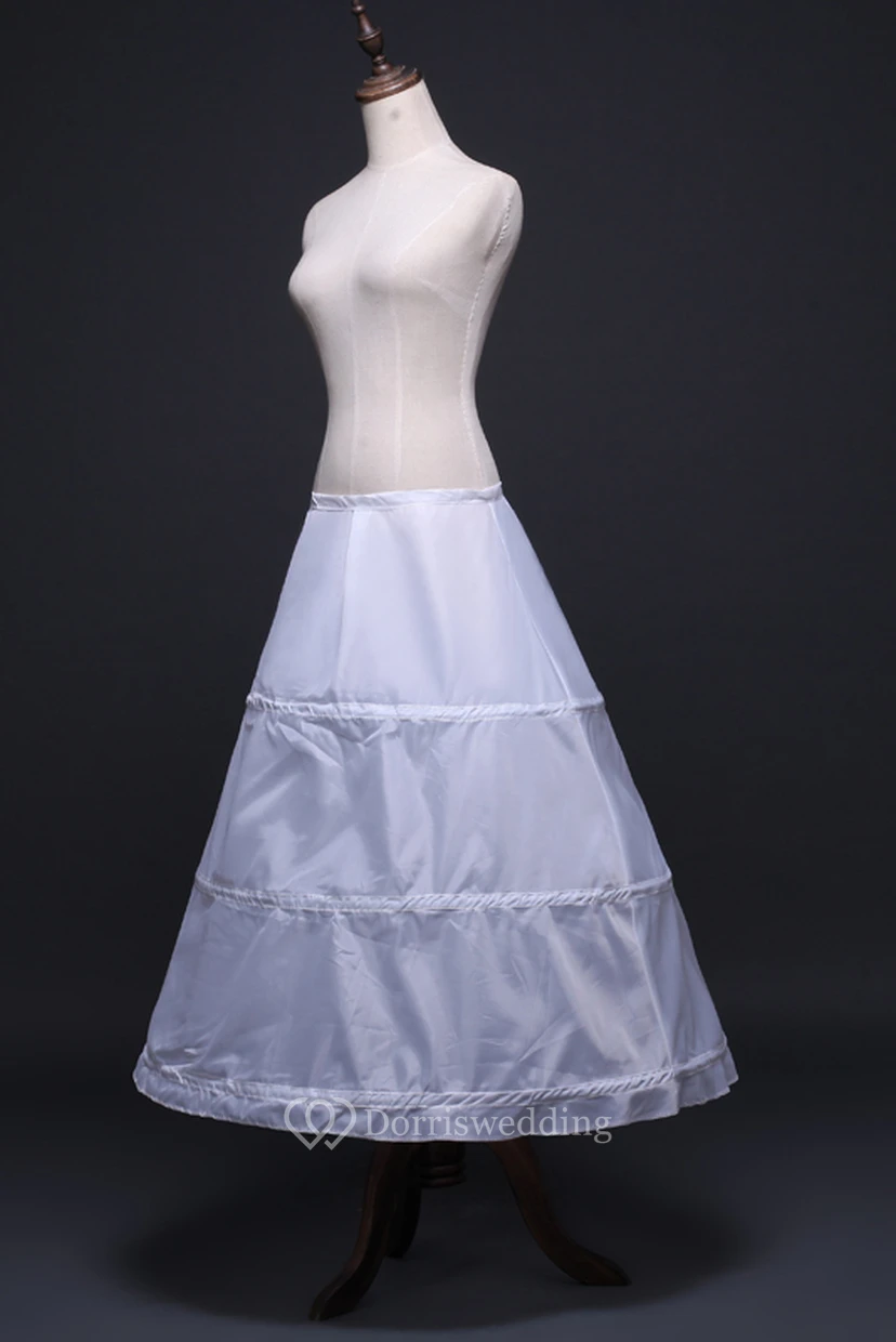 New Floor Length Skirt Petticoat with Three Steel Ring view 3