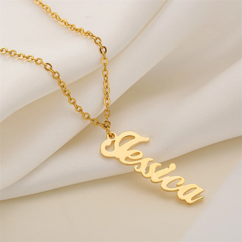 Personalised Name Titanium Steel Necklace view 3