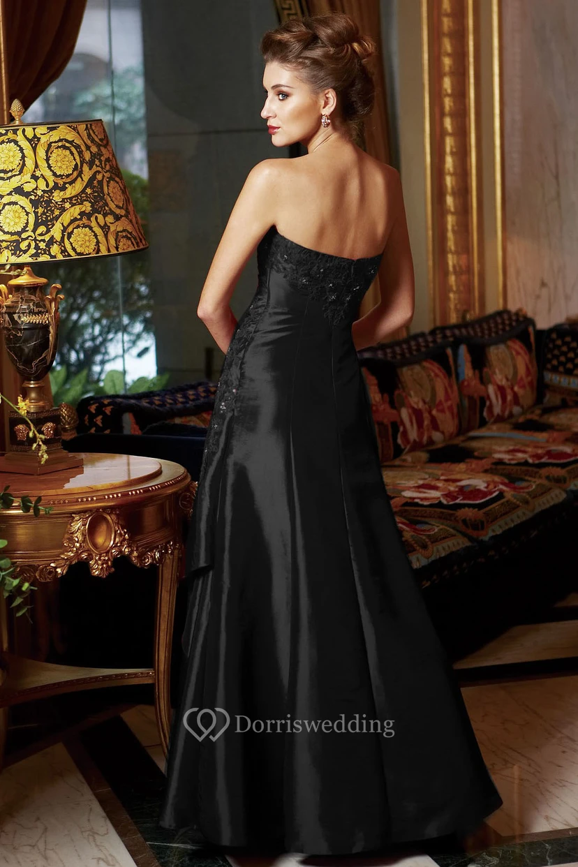 Sweetheart Long Mother Of The Bride Dress With Sequins And Half-Sleeved Jacket view 2