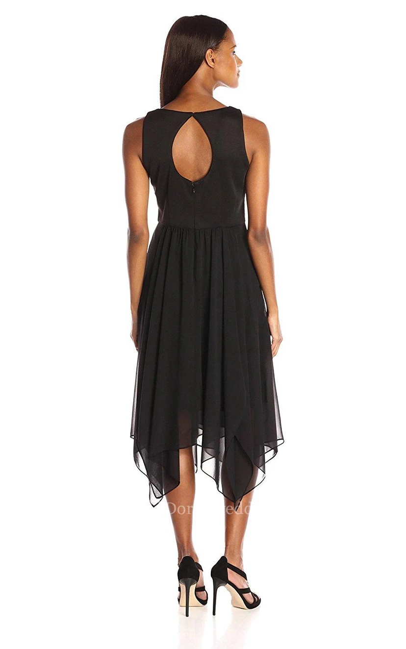 Sleeveless Knee-length A-line Tulle Dress with Sequins view 2