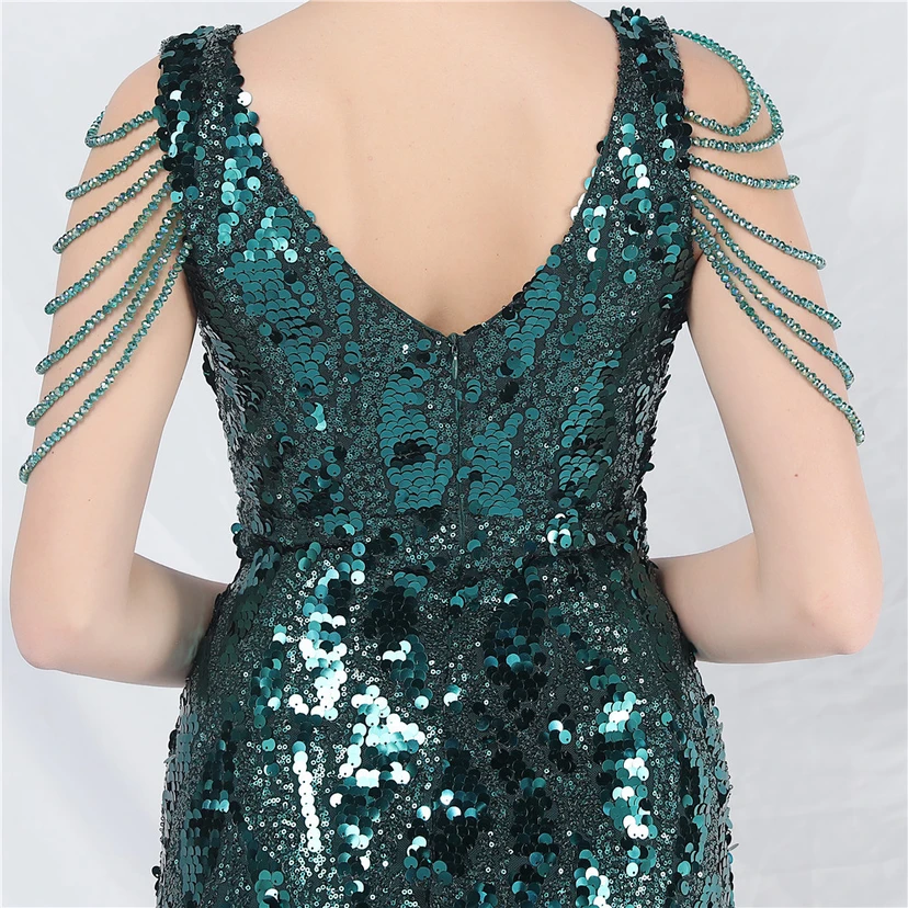 Robe courte à sequins ornée de perles et de sequins irisés, idéale au quotidien. Jupe courte. view 43