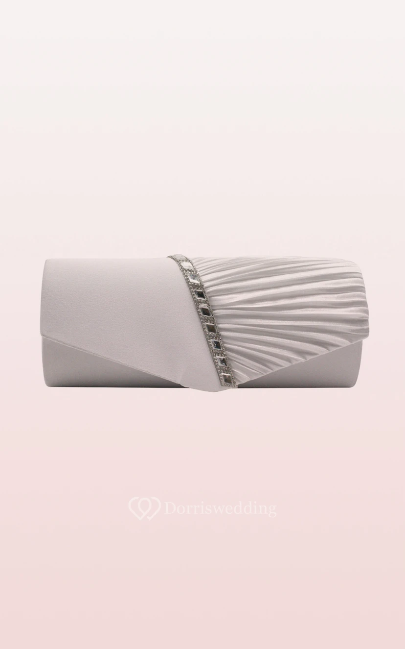 Rhinestone Satin Clutch view 4
