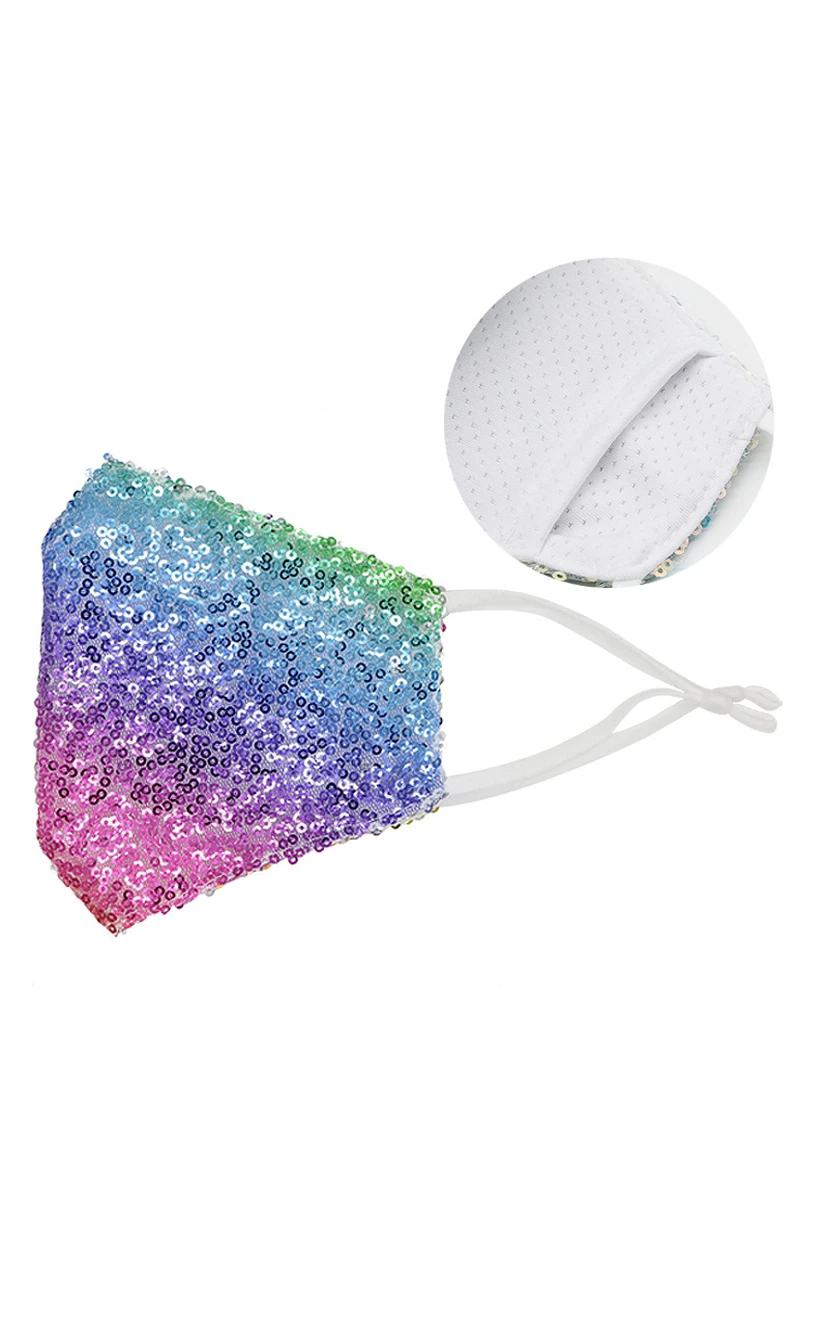 Non-Medical Cotton Sequins Face Masks view 3