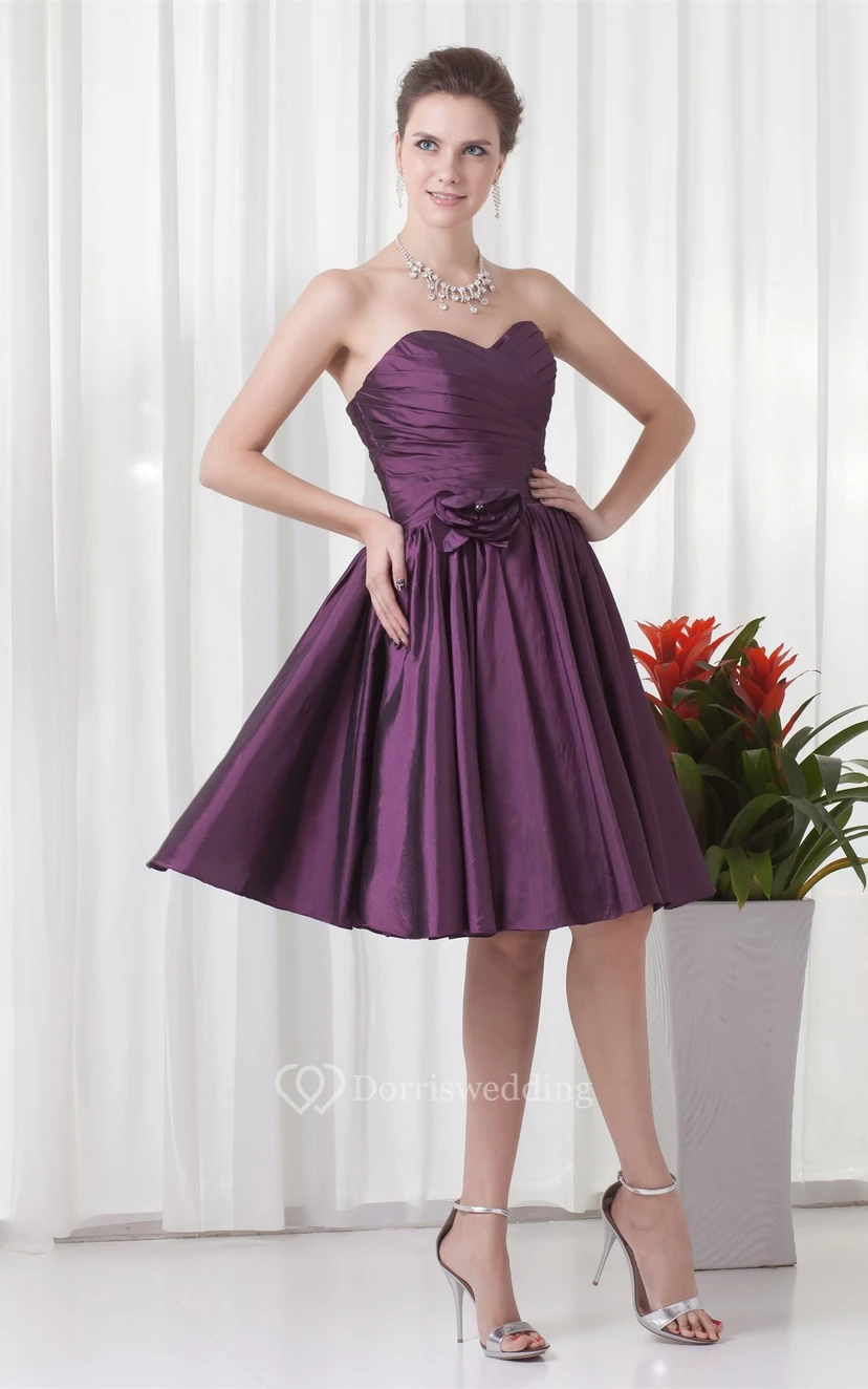 Stunning Sleeveless Floral a Line Midi Bridesmaid Dresses view 3