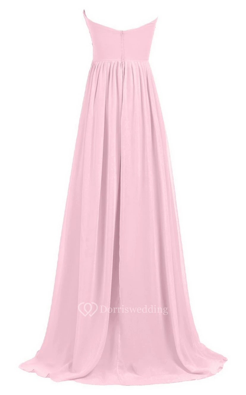 Sweetheart Empire Long Gown With Sequined Bodice view 6