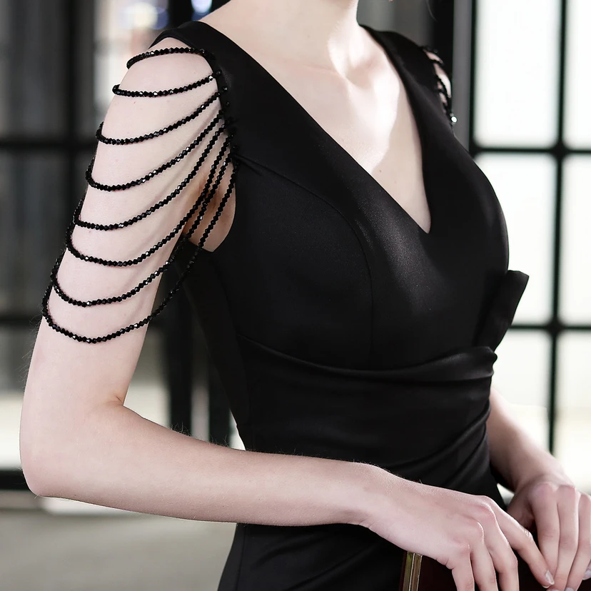 Toast Dress Bride Long Sling Thank-You Banquet Slim Fishtail Skirt Wedding Car Model Exhibition Dress view 18