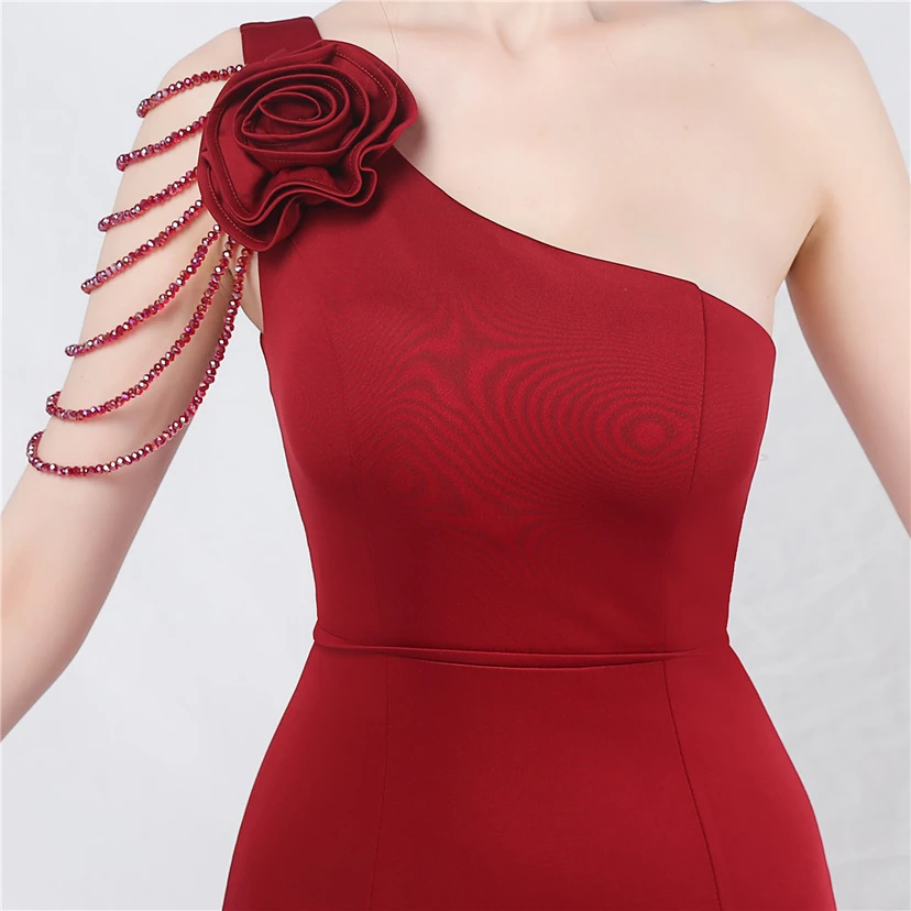 Craft Beading Flower Dinner Wedding Celebration Car Model Long Evening Dress view 56