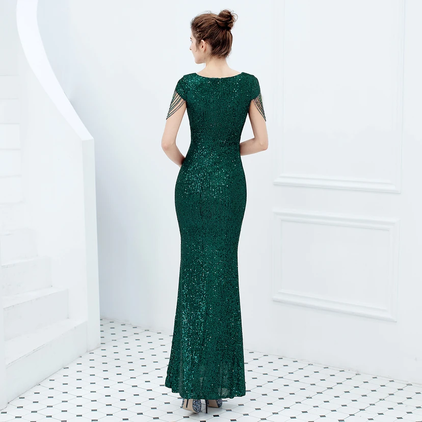 Evening Dress For Women Elegant Banquet Temperament Long Sequins Aura Queen Fishtail Slim view 29