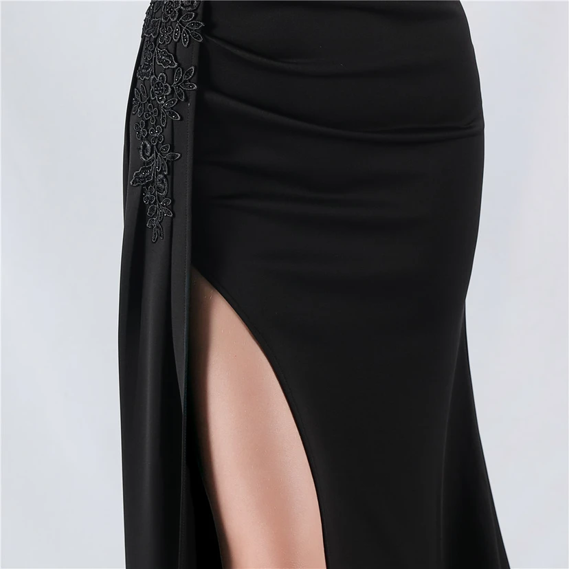 Schweres, mit Diamanten und Blumen besetztes, tailliertes Abendkleid aus Satin mit Fischgrätmuster und Perlenbesatz für Jahrestreffen und Hochzeiten view 40
