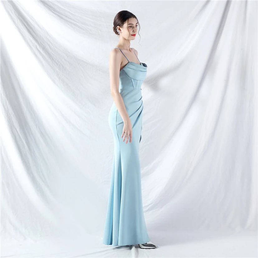 Palace Herringbone Vest High-End Sling Evening Dress view 11