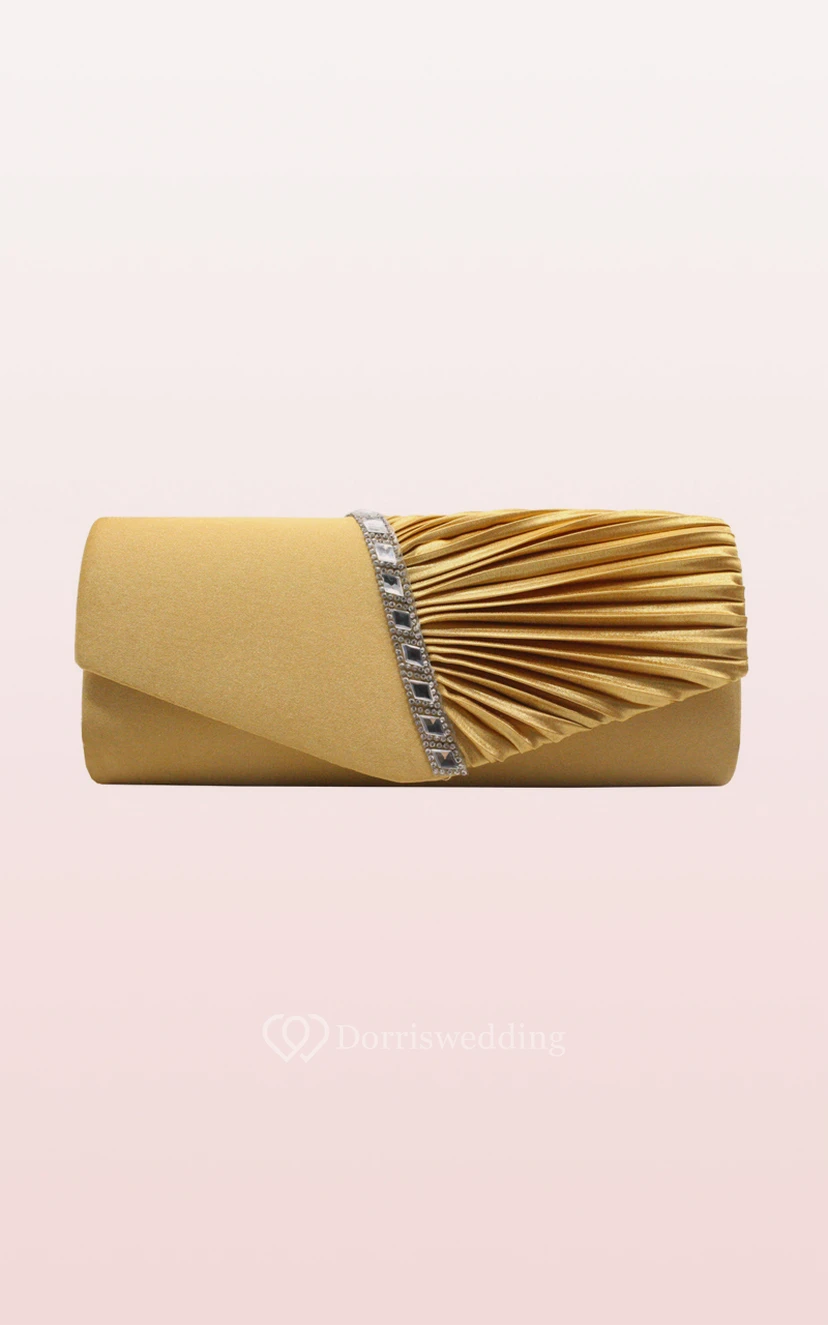 Rhinestone Satin Clutch view 7