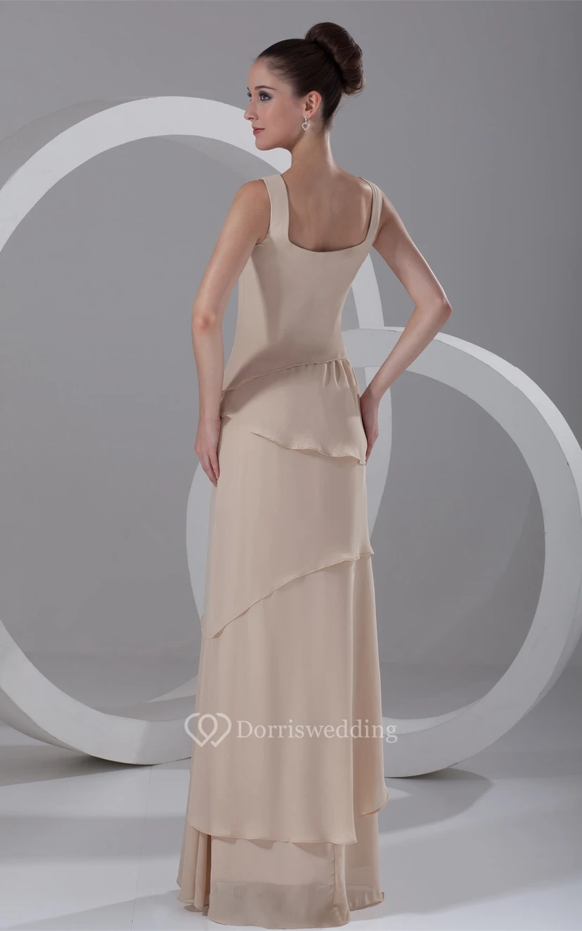 Gorgeous Maxi Sheath Square Chiffon Special Occasion Dresses view 8