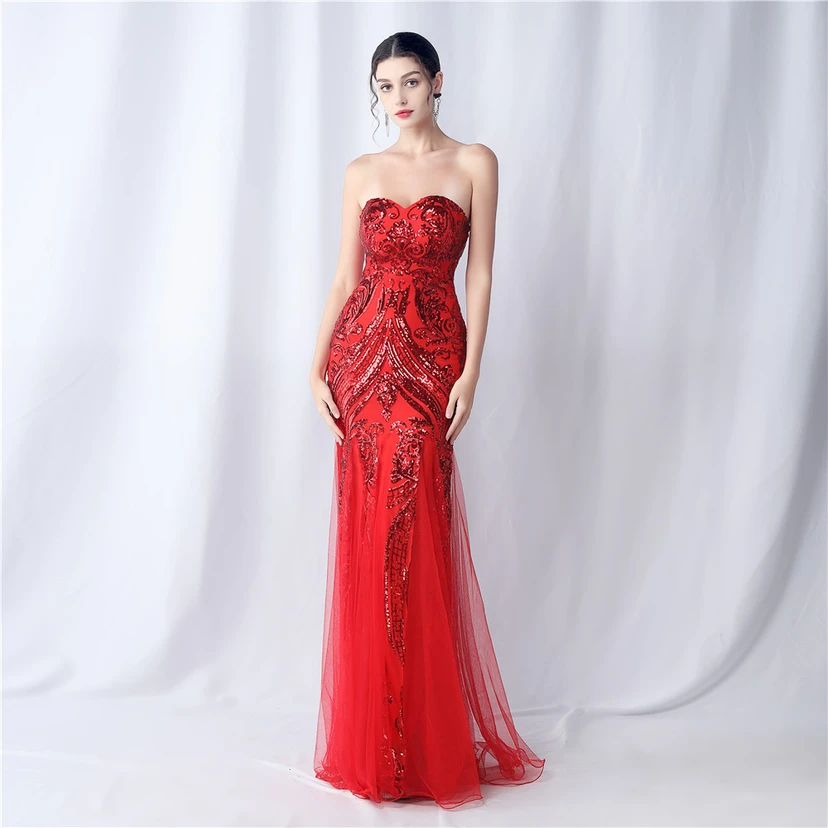 Positionierung Blumenschnitt Netz Pailletten Hochzeitsdinner Toast Party Abendkleid video preview