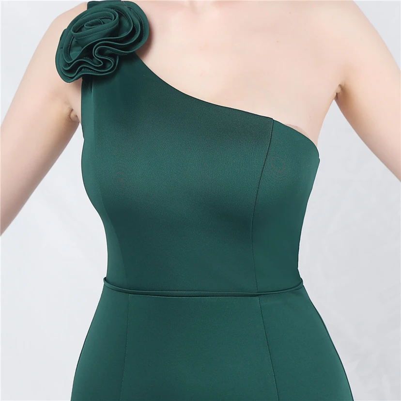Unique Fashion Flower Design Simple And Elegant One-Shoulder Long Dress High-End Evening Dress view 44