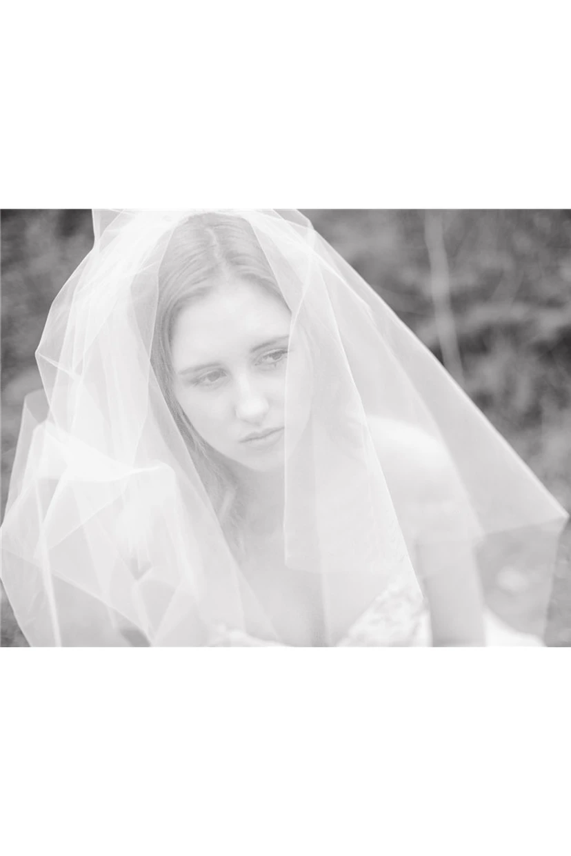 Double-layer Tulle Bride Wedding Veil view 3