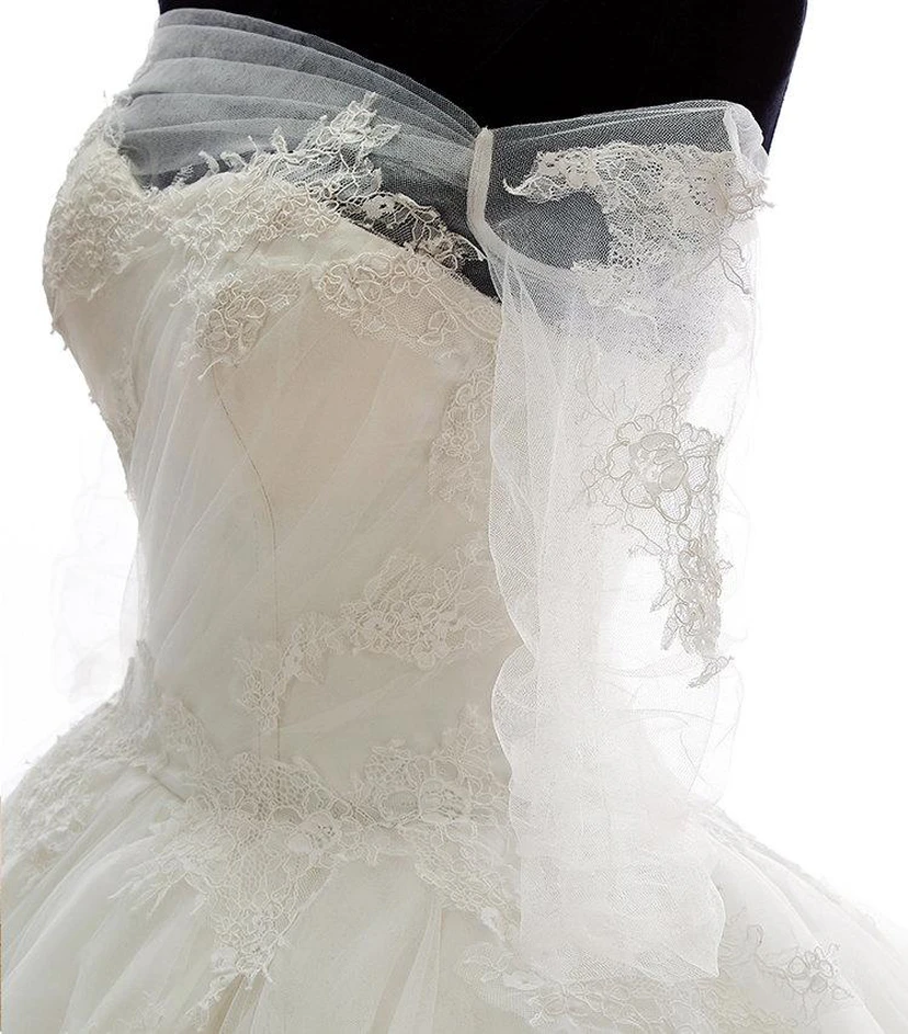 Tulle A-Line Sweetheart Sleeveless Dress With Lace-Up Back view 4