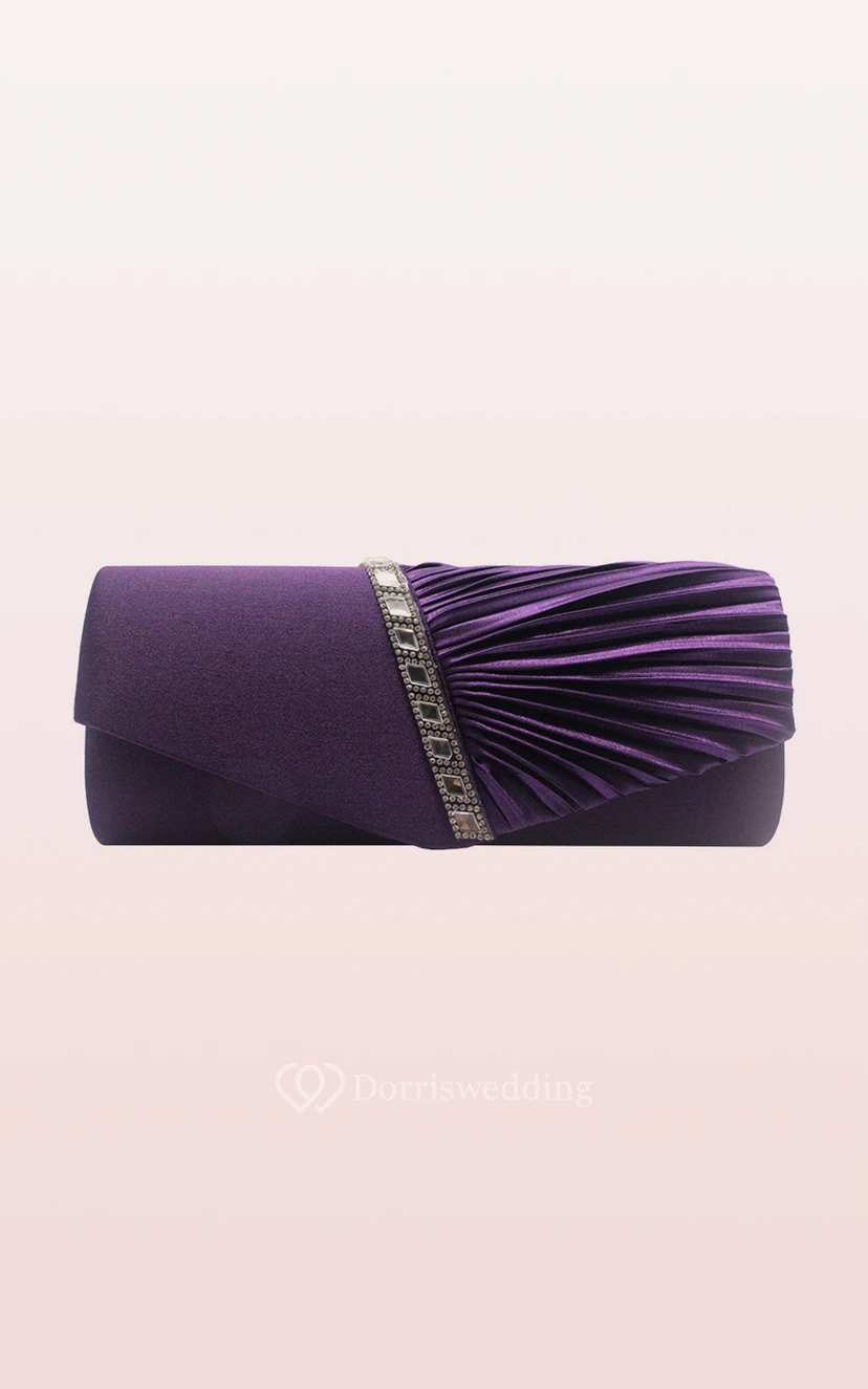 Rhinestone Satin Clutch view 8