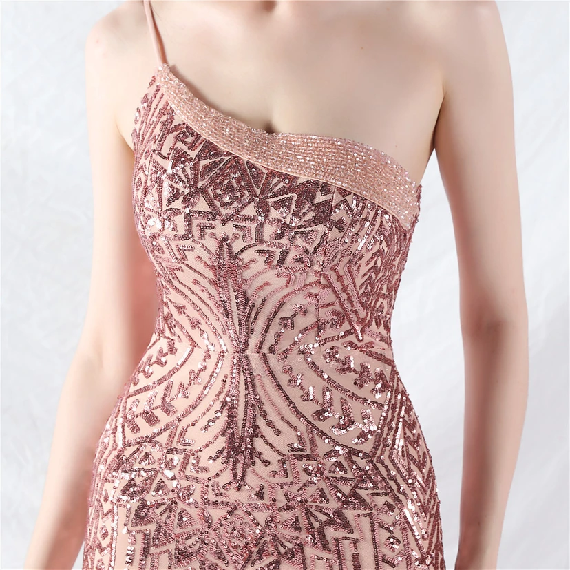 Crafted Beaded Positioning Flower Beads Splicing Mesh Gauze High-End Evening Dress view 67