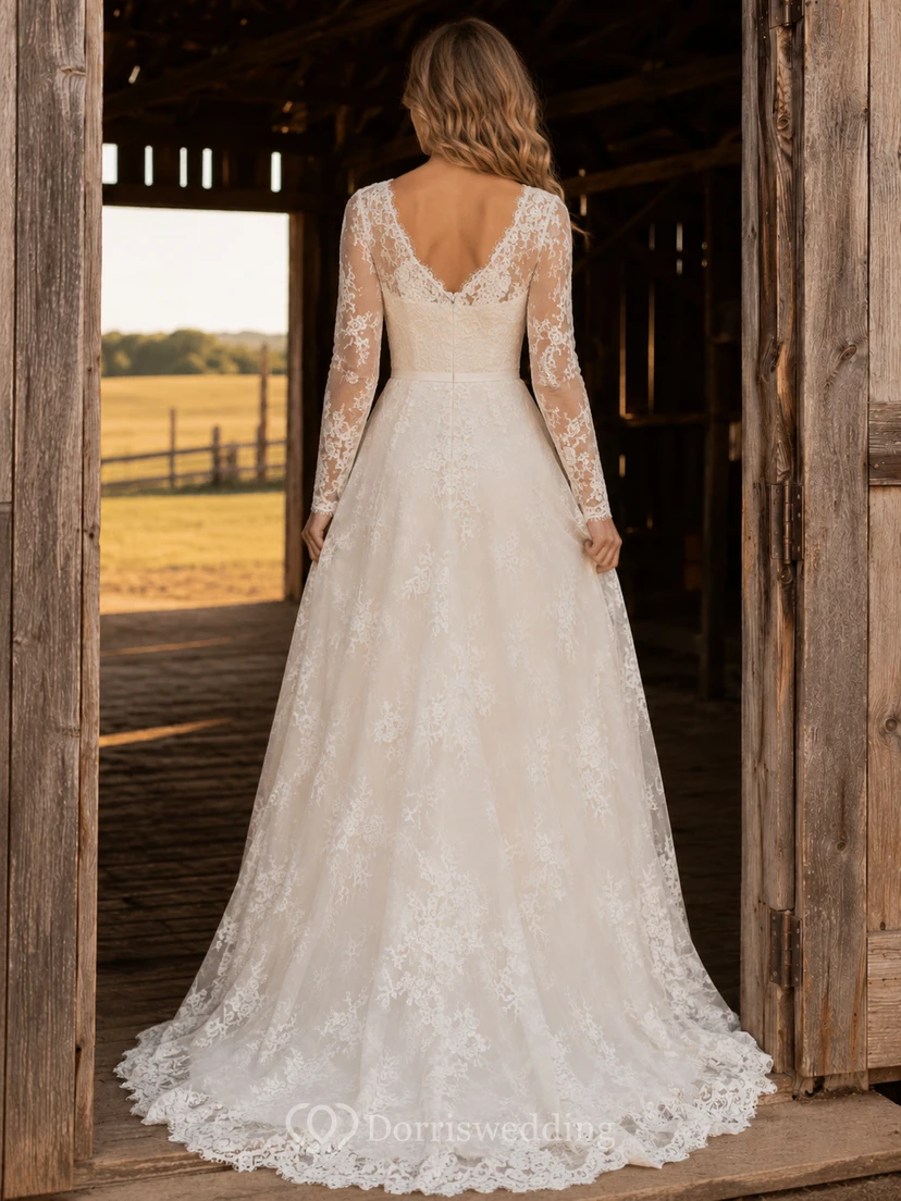 Robe de mariée de maternité à épaules dénudées, coupe trapèze simple, idéale pour la plage, avec traîne. view 2