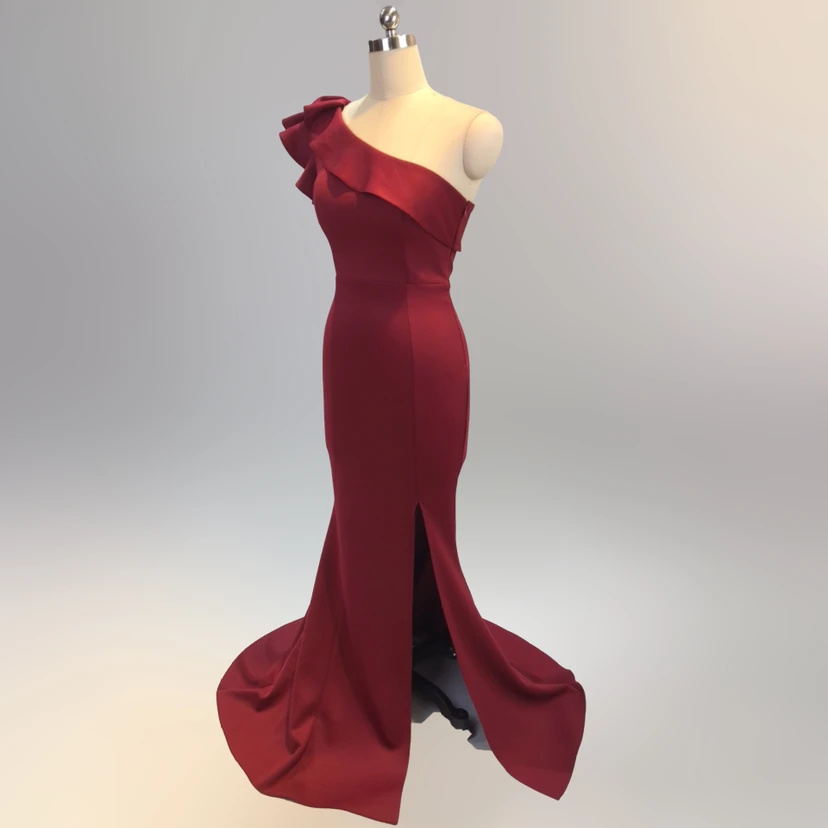 Vestido de noche elegante y distinguido para banquetes, color rosa, largo, sexy y ajustado, estilo cola de pez. view 34